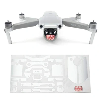 Image of Wrapgrade Skin Compatible with DJI Mavic Air 2 Accent Color A (AIRFORCE SILVER)