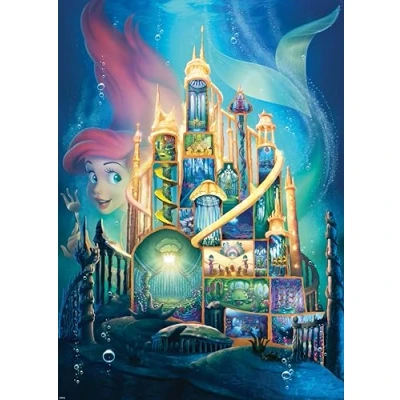 Image of Ravensburger Disney Castles Ariel 1000 Piece Jigsaw Puzzles for Adults and Kids Age 12 Years Up The Little Mermaid