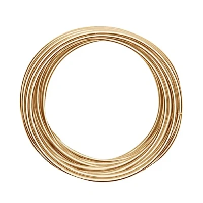 Image of Vaessen Creative Aludraht Schmuck, Biegsam, Aluminium, Hell x, Light Gold, 1000 x 0.4 cm, 4 mm 10 m