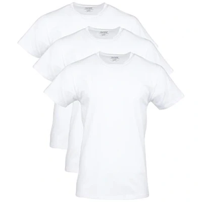 Image of GILDAN Men&#039;s Cotton Stretch T shirts, Multipack Underwear, Artic White (Crew 3 pack), M UK