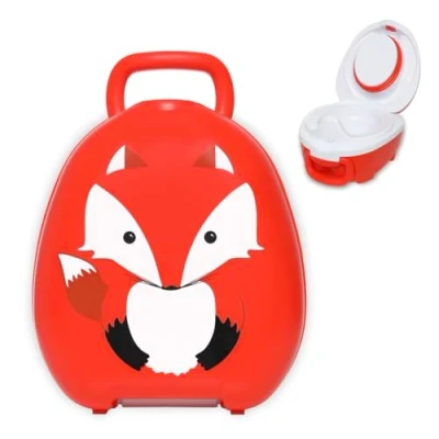 Image of My Carry Potty Fox Travel Potty, Award Winning Portable Toddler Toilet Seat for Kids to Take Everywhere