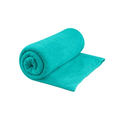 Image of Sea to Summit Tek Microfibre Towel L Bath Soft Terrycloth Feel Super Absorbent &amp; Quick Dry Hang Loop Case For Camping, Boating Gym 60 x 120 cm Baltic Blue 285g