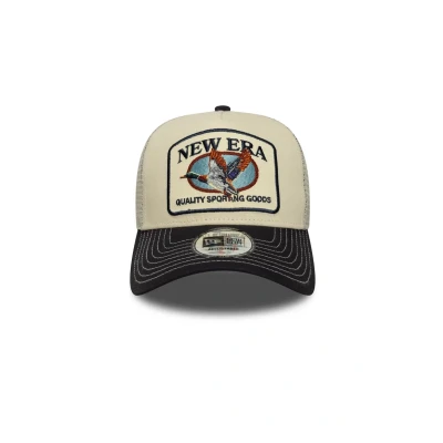 Image of New Era Animal Patch Trucker Unisex Cap, Size: One Size, Navy/beige