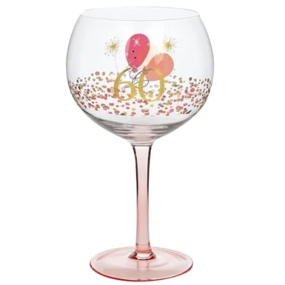 Image of Shudehill Giftware Rush Blossom Special Birthday Gin Glass (60th)