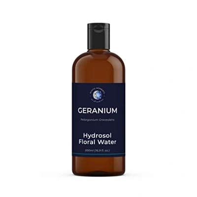 Image of Mystic Moments Geranium Natural Hydrosol Floral Water 500ml Perfect for Skin, Face, Body &amp; Homemade Beauty Products Vegan GMO Free