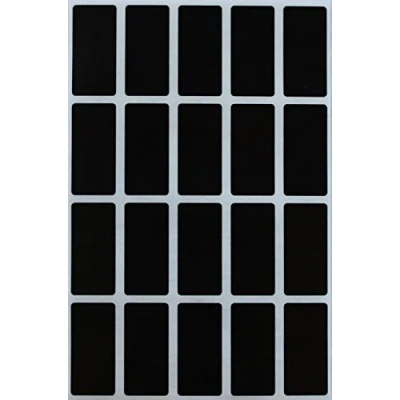 Image of Royal Green Black Rectangular Colored Labels 4cm X 1.9cm Rectangle Color Code Stickers (40mm 19mm) 100 Pack