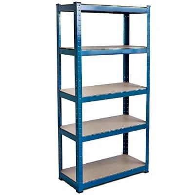 Image of Home Vida 5 Tier Layer Shelf Storage Shelving Rack Heavy Duty Kitchen Garage Racking 875 Kgs Capacity, Large, Blue