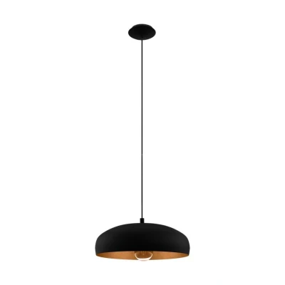 Image of EGLO Mogano pendant light with metal shade, black