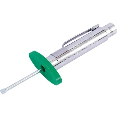 Image of Draper 1mm 26mm Tyre Tread Depth Gauge Sliding Barrel Reading MOT Testing Tool Car Tyres Tools Fast and Easy To Read 27298, Blue