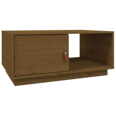 Image of vidaXL Coffee Table Honey Brown 80x50x35.5 cm Solid Wood Pine