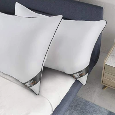 Image of BedStory Pillow 60 x cm Pack of 2, Anti Dust Mite, Sweat, Hypoallergenic, 100% Polyester Fibre Filling Pillow, Ultra Comfort Soft and Excellent Support