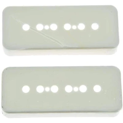 Image of Dopro 2pcs White 50mm Pole Spacing P90 Guitar Pickup Covers for Les Paul