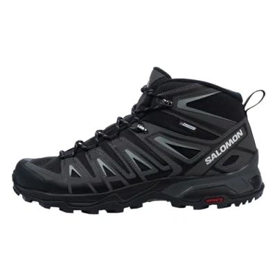 Image of Salomon X Ultra Pioneer Mid ClimaSalomon Waterproof Men&#039;s Hiking Shoes, All Weather, Secure Foothold, and Stable Cushioned, Black, 9.5