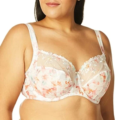 Image of Fantasie Womens Thea Side Support Bra Sorbet White Nylon Size 30DD UK BACK/CUP