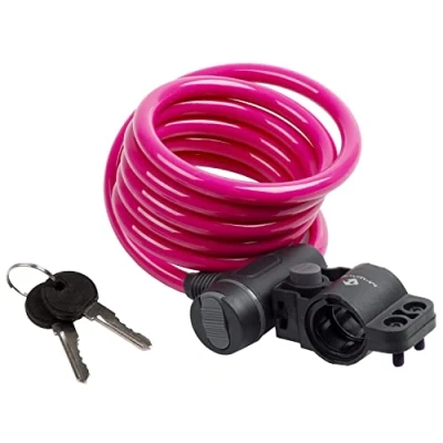 Image of M Wave Unisex Adult S 10.18 Spiral Cable Lock Pink,
