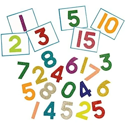 Image of Springboard 10295 Pre Cut Glitter Paper Numbers (Pack of 250)
