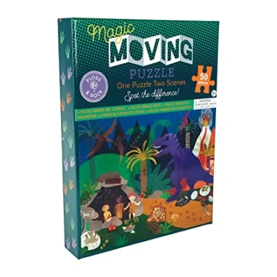 Image of Floss and Rock 50 Pieces Magic Moving Puzzle (Dinosaur)
