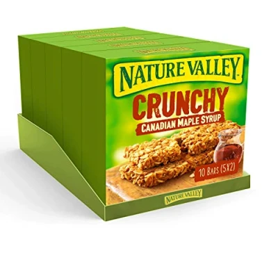 Image of Nature Valley Crunchy Canadian Maple Syrup Cereal Bars 5x 42g (Pack of 5, total 25 Bars)
