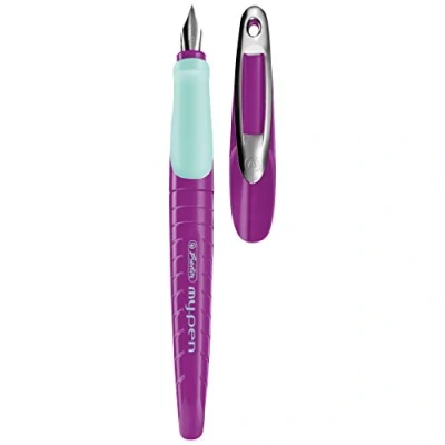 Image of Herlitz my.pen with M Nib Fountain Pen purple / mint