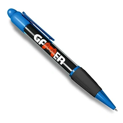 Image of Destination Vinyl ltd 1 x Blue Ballpoint Pen (Black Ink) Gamer Logo Gaming Controller #45125