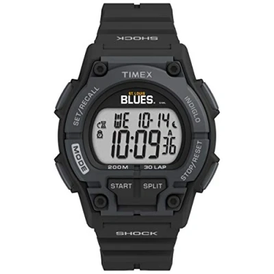 Image of Timex Men&#039;s NHL Takeover 42mm Digital Watch, Saint Louis Blues, Watch