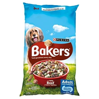 Image of Bakers Adult Dog Beef &amp; Veg Dry Food 14kg (PACK OF 2)