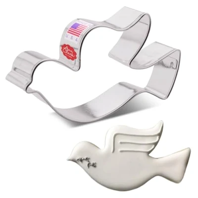 Image of Peace Dove Premium Cookie Cutter 11.43 cm, Made in USA by Ann Clark