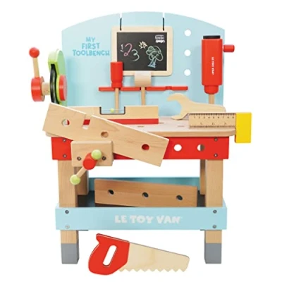 Image of Le Toy Van Cars &amp; Construction Educational My First Tool Bench Wooden Set For Role Play Pretend Tools Suitable 3 Year Olds And Older