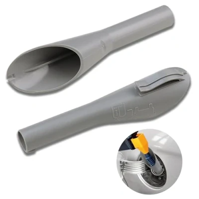 Image of 2 Pcs Fuel Funnel for Ford Set, Grey Emergency Diesel Filler Funnel, Capless Car Petrol 1782177, 1833948