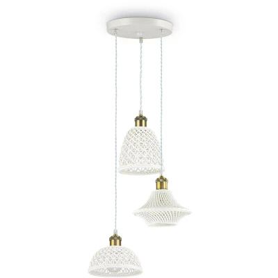 Image of Lugano 3 Light Cluster Ceiling Pendant White