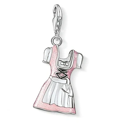 Image of THOMAS SABO Charm with clasp Woman silver 0546 007 9, Enamel