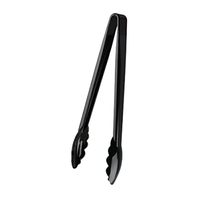 Image of Kristallon Black Tongs 12In Kitchen Buffet Cooking Food Serving Utensil