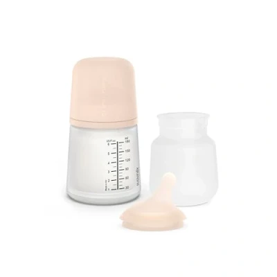 Image of Suavinex Zerø.Zerø Special Breastfeeding Bottle + Teat Silicone Bag 180 ml, Skin