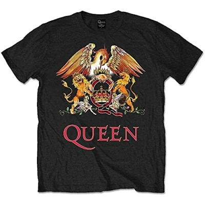 Image of Queen &#039;Classic Crest&#039; (Black) Kids T Shirt (7 8 Years)
