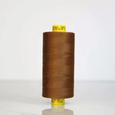 Image of Gutermann Mara 120 All Purpose Polyester Sewing Thread 1000m Spool, UV Resistant, Silky Shine, Tear &amp; Abrasion Resistant Perfect for Machines or Hand Sewing/Colour 124