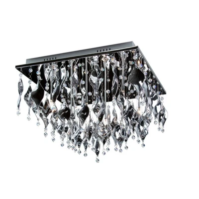 Image of Harlekijn Glass &amp; Crystal Ceiling Light Chrome