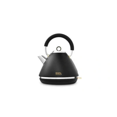 Image of Morphy Richards Accents Pyramid Kettle, 1.5L, 3KW, Matte Black/Gold, 102047