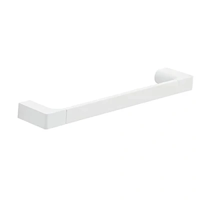 Image of Gedy G Kuala Lumpur Towel Holder CM.35, Color White, Components Made of Cromall, Brass and Glass, 2 Year Warranty, Measures 2.5 x 35 6.6 cm Weight 0.5 kg, Design R&amp;S,