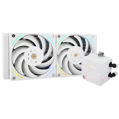 Image of Thermalright Core Matrix 240 White CPU Liquid Cooler,Efficient PWM Controlled Pump 3000RPM,TL K12W series Fanx2,for AMD AM4/AM5,Intel 1150/1151/1200/1700/2011