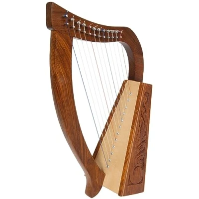 Image of Uzman Celtic Harp 12 Strings Includes Tuning Key, Replacement Baby Ideal for Beginners Beginner Children Hand Made