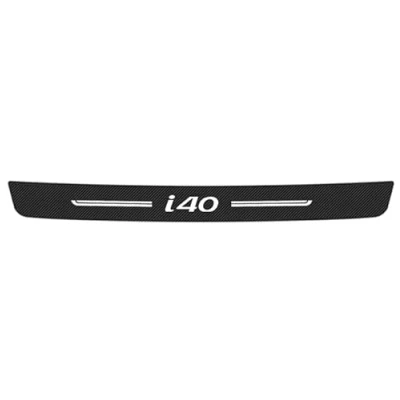 Image of JYMLOV Carbon Fiber Rear Bumper Protector Strip for Hyun dai i40, Car Trunk Door Sill Scratch Guard Plate Film Tail Trim Anti Collision Cover Sticker Styling Accessories,Black