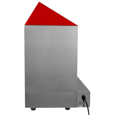 Image of Hot Dog Steamer &amp; Cart Events Hotdog Bun Electric Warmer Stainless Steel Machine Commercial Sliding Glass Doors Removable Shelf 2 Trays Adjustable Thermostat 30 C 110 2000W Tongs 3 Sauce Bottles