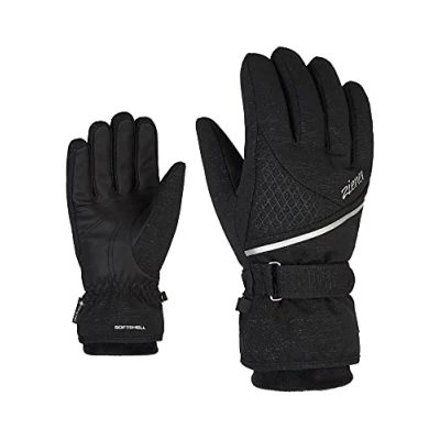Image of Ziener Women&#039;s Kiana Ski Gloves/Winter Sports Waterproof, Breathable, Warm, Gore Tex, Black Ink Spark, 8