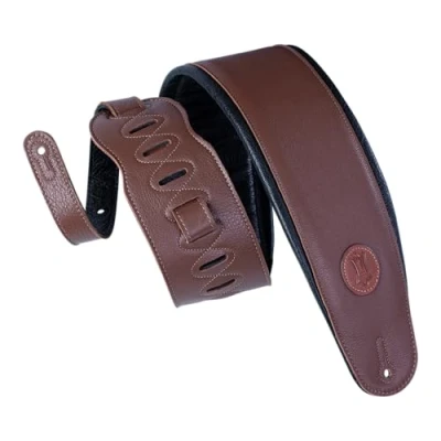 Image of Levy&#039;s Leathers 4.5&quot; Extra Long Garment Leather Guitar Strap; Brown (MSS2 4 XL BRN)