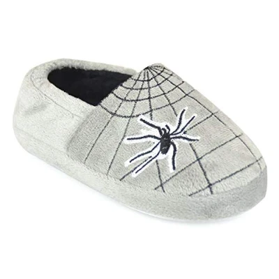 Image of Undercover Childrens Grey Spider Web FT1532 Slippers Size 11 12