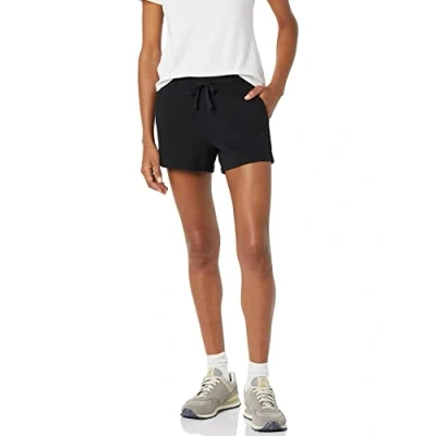 Image of Amazon Essentials Women&#039;s Fleece Shorts with Pockets, Black, XXL