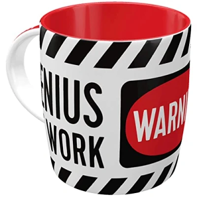 Image of Nostalgic Art 43030 “Warning, Genius at Work Coffee Mug