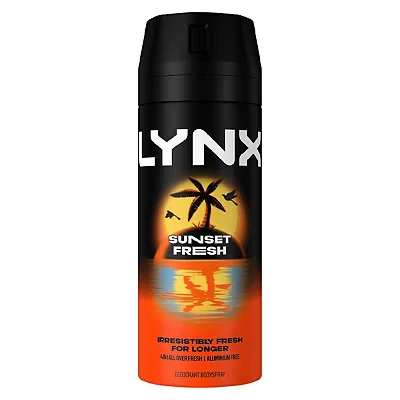 Image of Lynx Sunset Fresh Aerosol Body Spray Men&#039;s Deodorant 150 ml