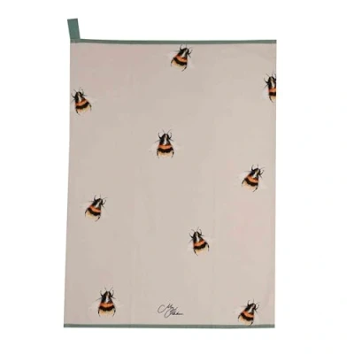 Image of Widdop and Co Meg Hawkins Country Chic Buzzing Bee Design Cotton Tea Towel