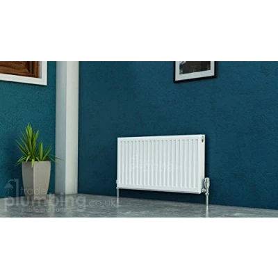 Image of Kartell Kompact Type 11 Single Panel Convector Radiator 300mm x 600mm White